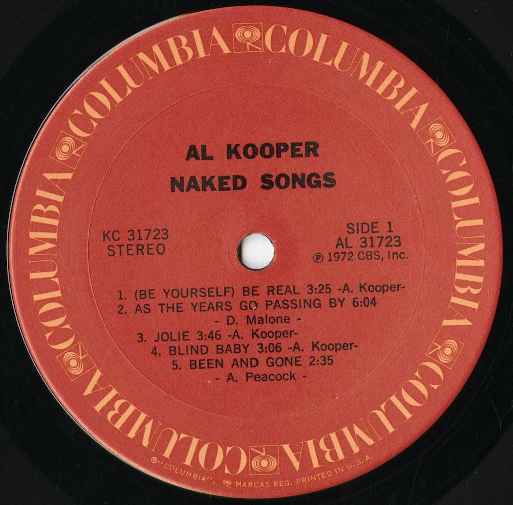 Al Kooper - Naked Songs (KC 31723) 1972 US Columbia｜中古LP