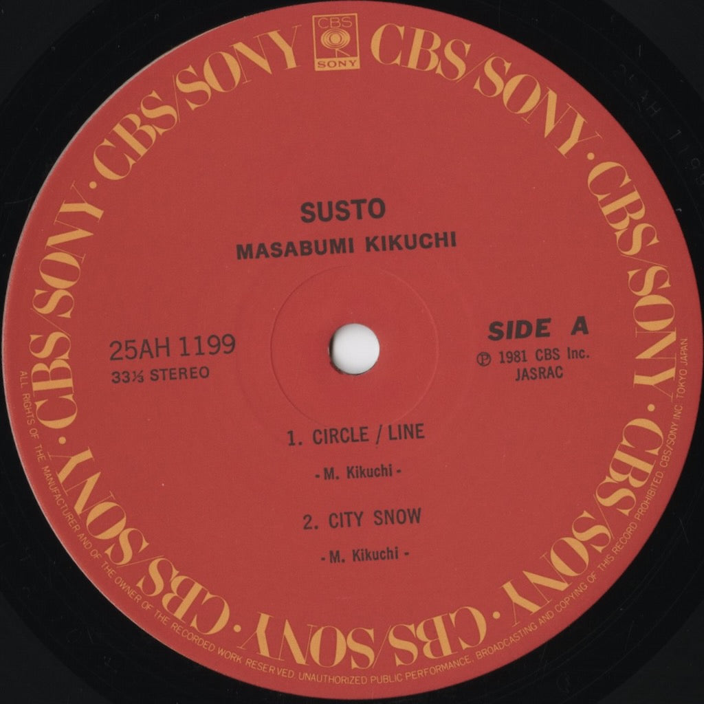 Masabumi Kikuchi - Susto (25AH 1199) 1981 JPN CBS/Sony｜中古LP