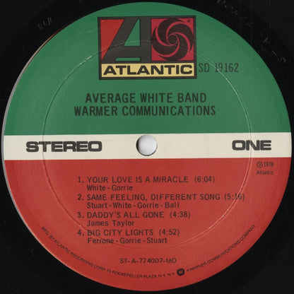 Average White Band / アヴェレイジ・ホワイト・バンド / Warmer Communications (SD 19162)