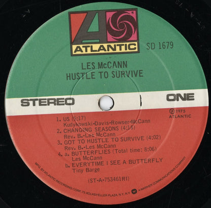 Les McCann – Hustle To Survive (SD 1679) LP 1975 US Atlantic | 中古LP