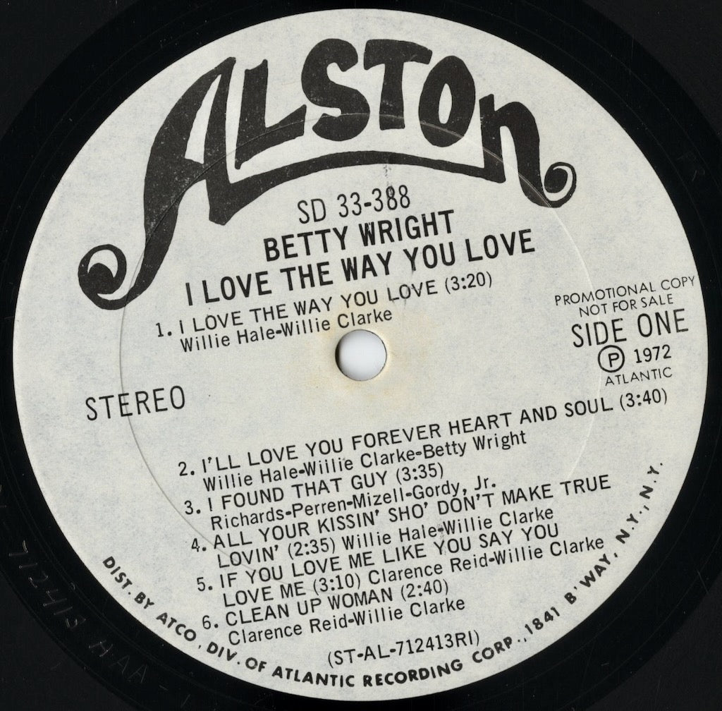 Betty Wright / ベティ・ライト / I Love The Way You Love (SD 33-388)