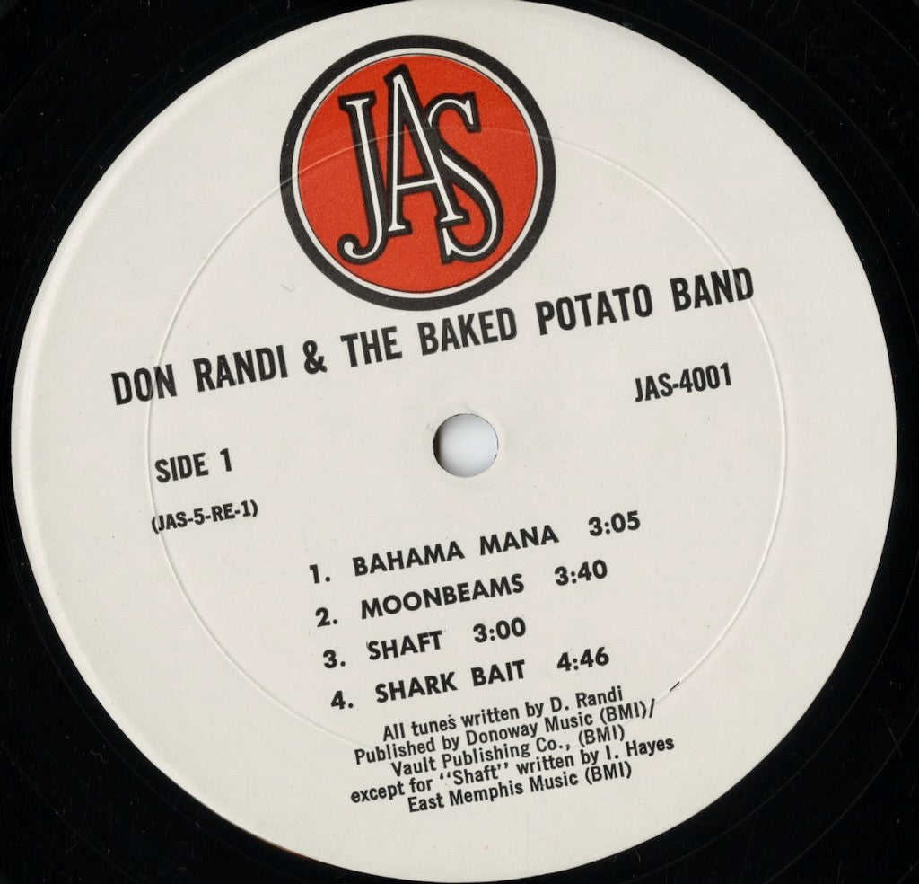 Don Randi & The Baked Potato Band - S.T. (JAS-4001) LP 1975 US JAS｜中古LP