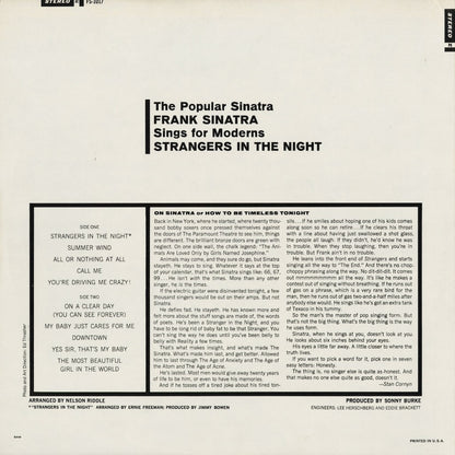 Frank Sinatra - Strangers In The Night (FS-1017) 1974 US Reprise｜中古LP