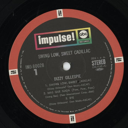 Dizzy Gillespie / ディジー・ガレスピー / Swing Low, Sweet Cadillac (IMJ-80028)