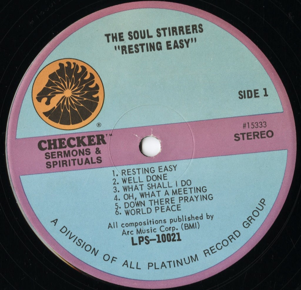 The Soul Stirrers - Resting Easy (LPS 10021) LP 1970's US Checker｜中古LP