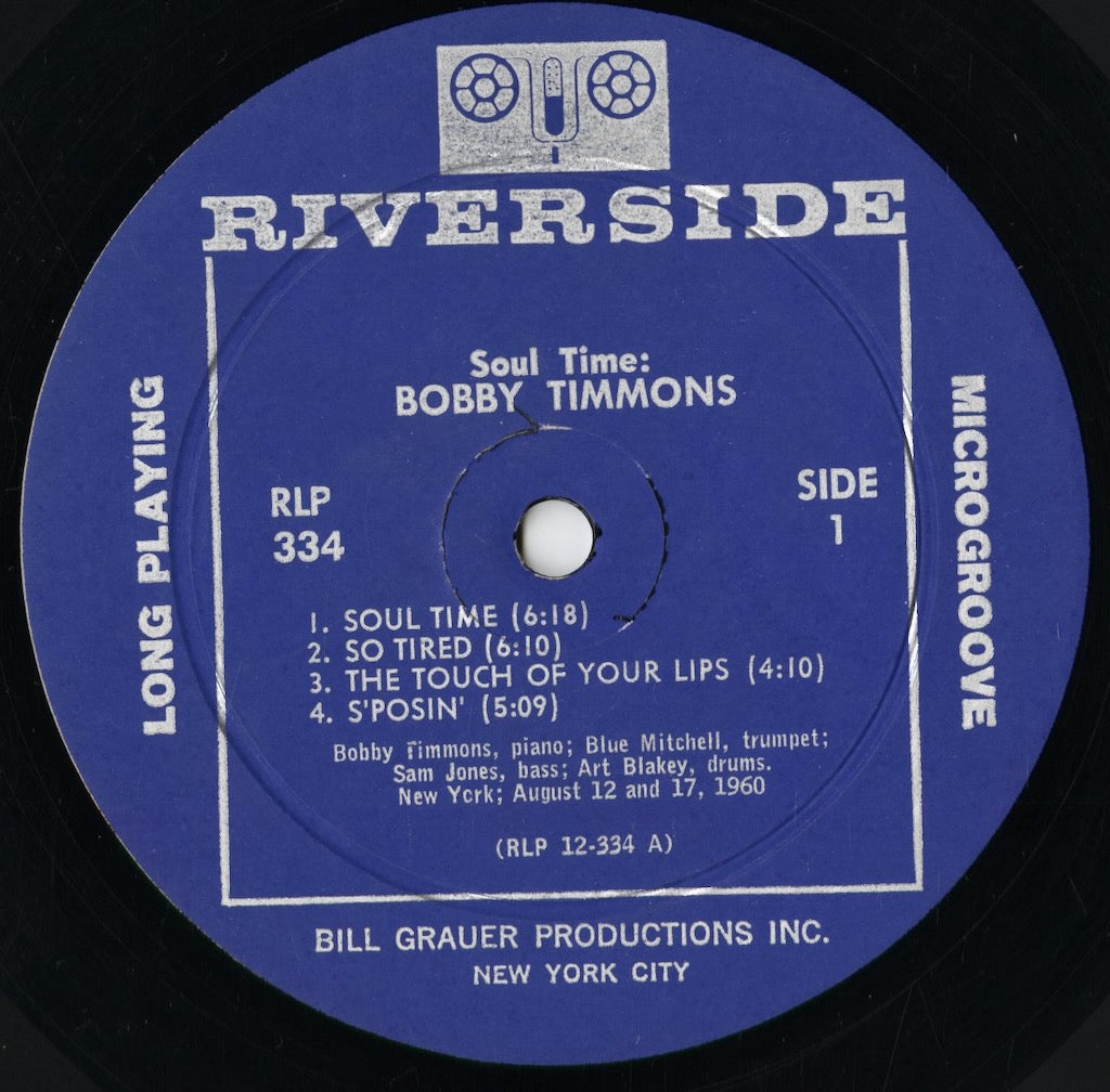 Bobby Timmons - Soul Time (RLP 334) 1960 US Riverside｜中古LP