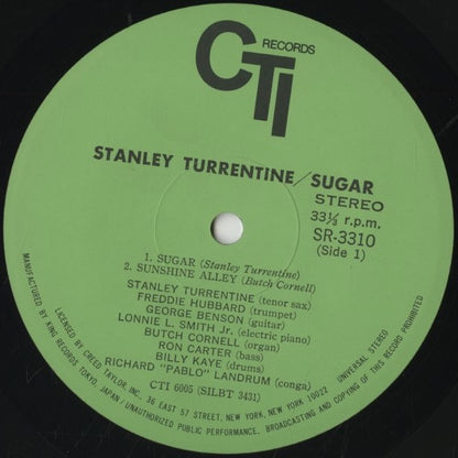 Stanley Turrentine / スタンリー・タレンタイン / Sugar (SR 3310)