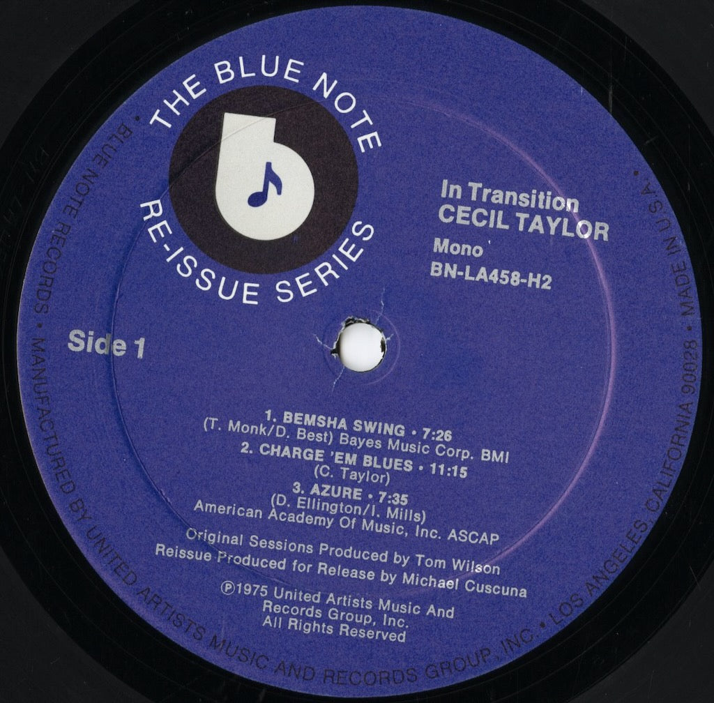Cecil Taylor / セシル・テイラー / In Transition(BN-LA458-H2)