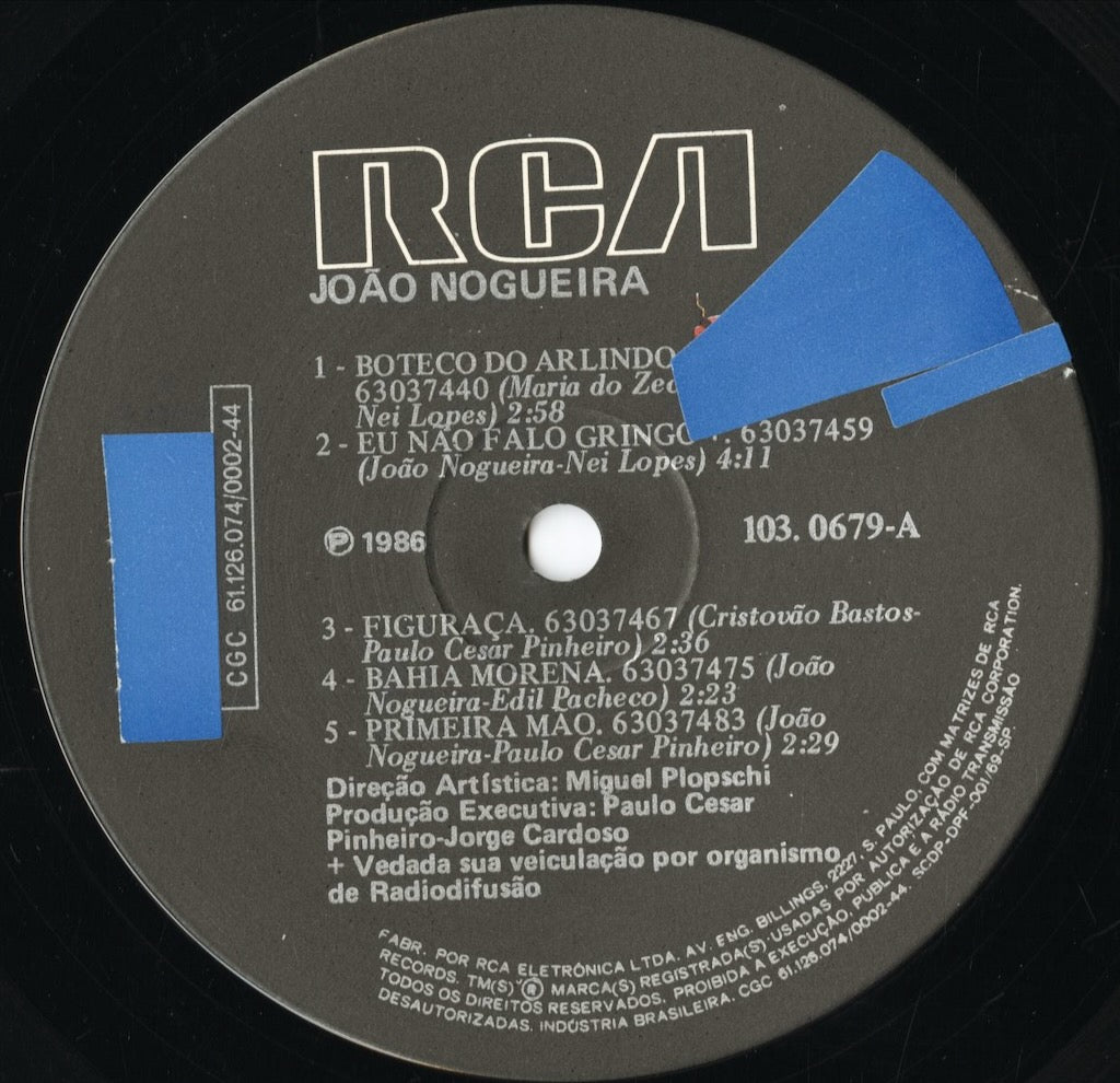 Joao Nogueira - S.T. (103.0679) 1986 BRA RCA Victor｜中古LP