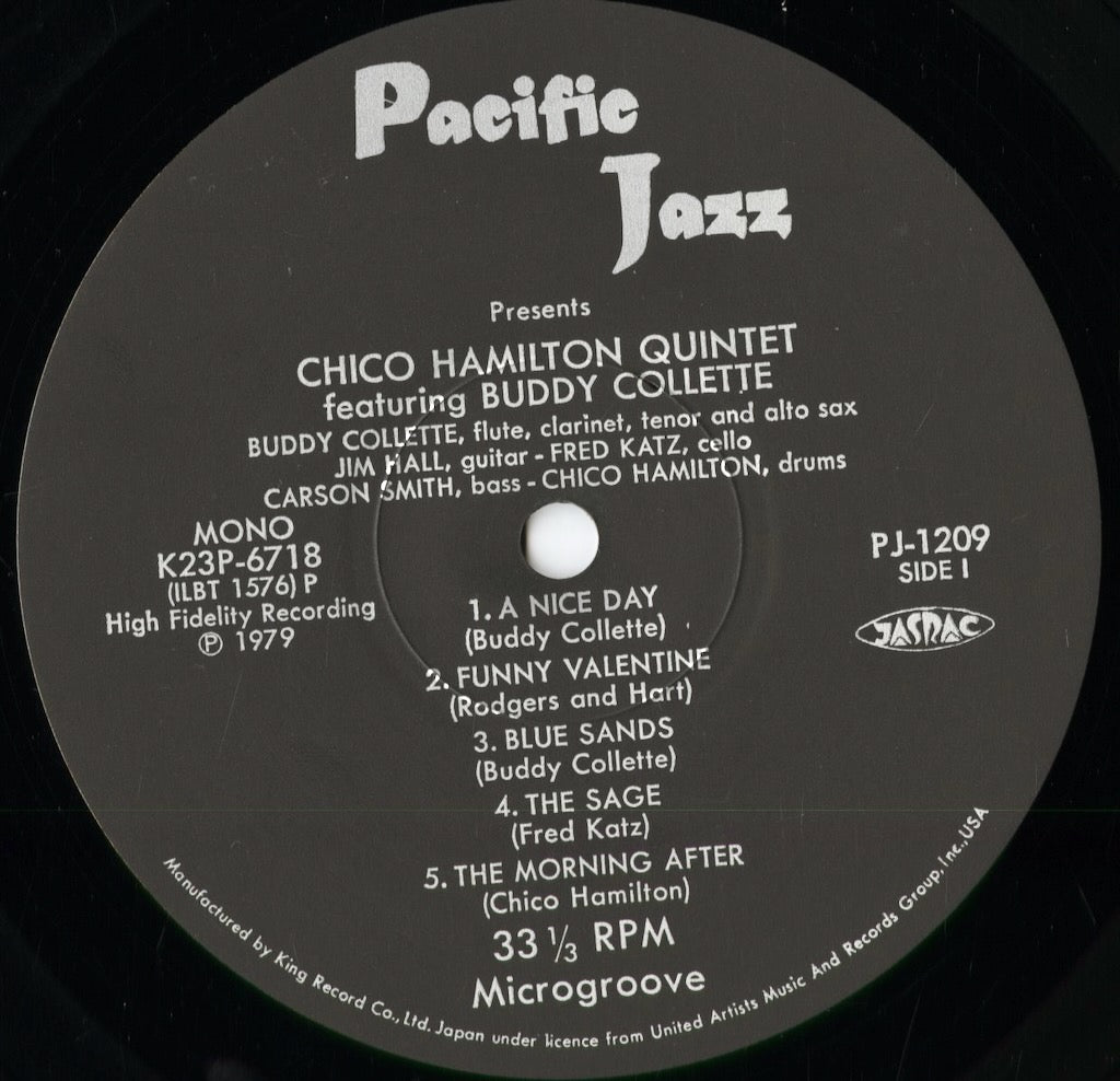 Chico Hamilton Quintet - S.T. (K23P-6718) 1979 JPN Pacific Jazz｜中古LP