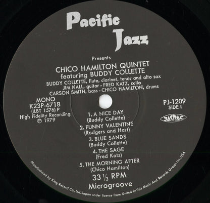 Chico Hamilton Quintet - S.T. (K23P-6718) 1979 JPN Pacific Jazz｜中古LP