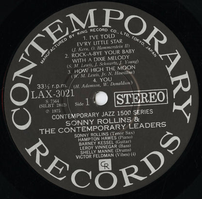 Sonny Rollins - Sonny Rollins & The Contemporary Leaders (LAX 3021) 1975 JPN Contemporary｜中古LP
