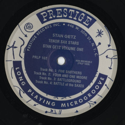 Stan Getz / スタン・ゲッツ / Stan Getz Tenor Sax Stars – Volume One (PRLP 102)