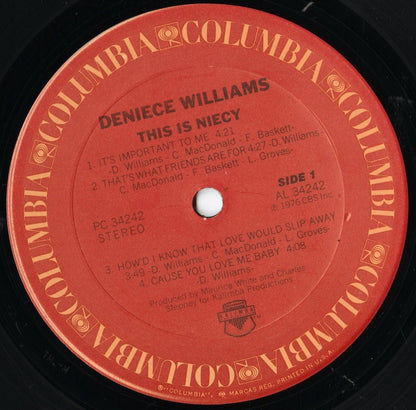 Deniece Williams / デニース・ウィリアムス / This Is Niecy (PC 34242)