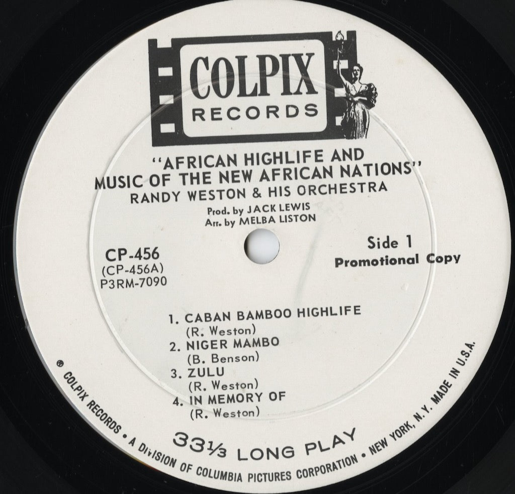 Randy Weston - Music From The New African Nations Featuring The Highlife (CP 456) LP 1963 US Colpix｜中古LP