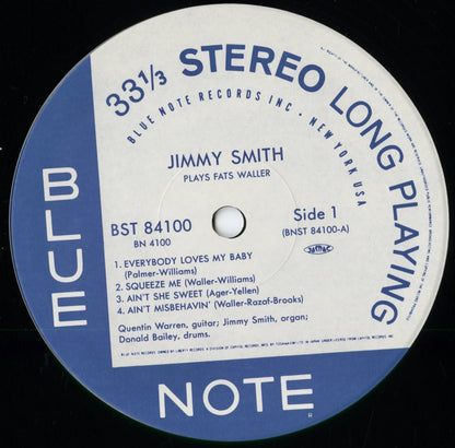 Jimmy Smith - Plays Fats Waller (BN 4100) 1992 JPN Blue Note｜中古LP
