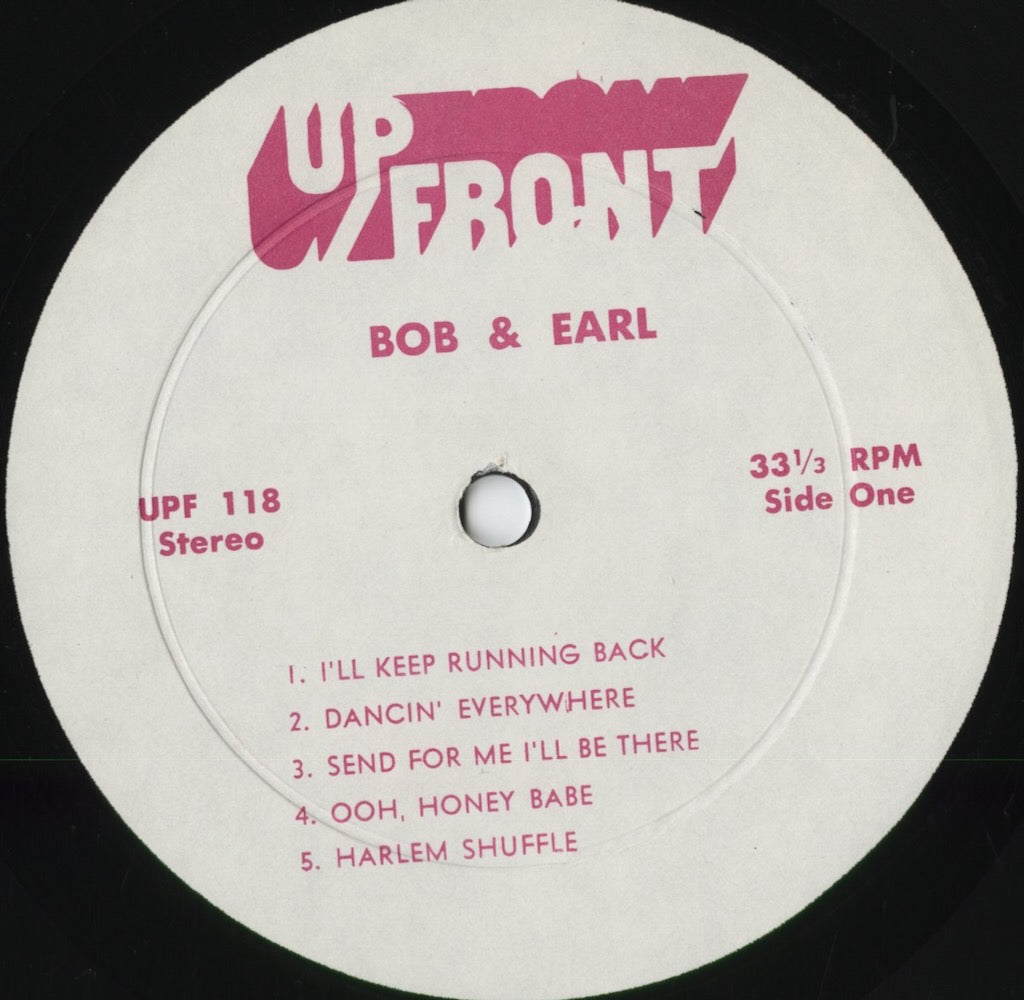 Bob & Earl - Bob & Earl (UPF 118) 1969 US Up Front｜中古LP
