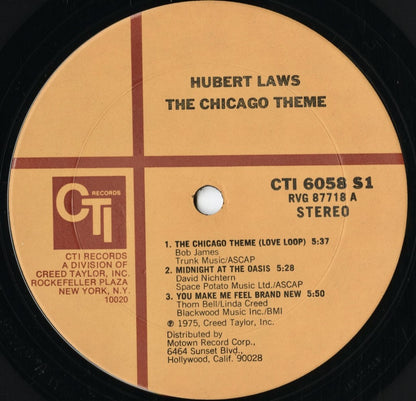 Hubert Laws – The Chicago Theme (CTI 6058 S1) LP 1975 US CTI｜中古LP