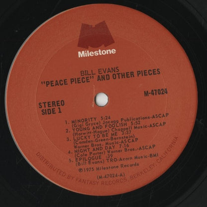 Bill Evans / ビル・エヴァンス / Peace Piece And Other Pieces (M-47024)