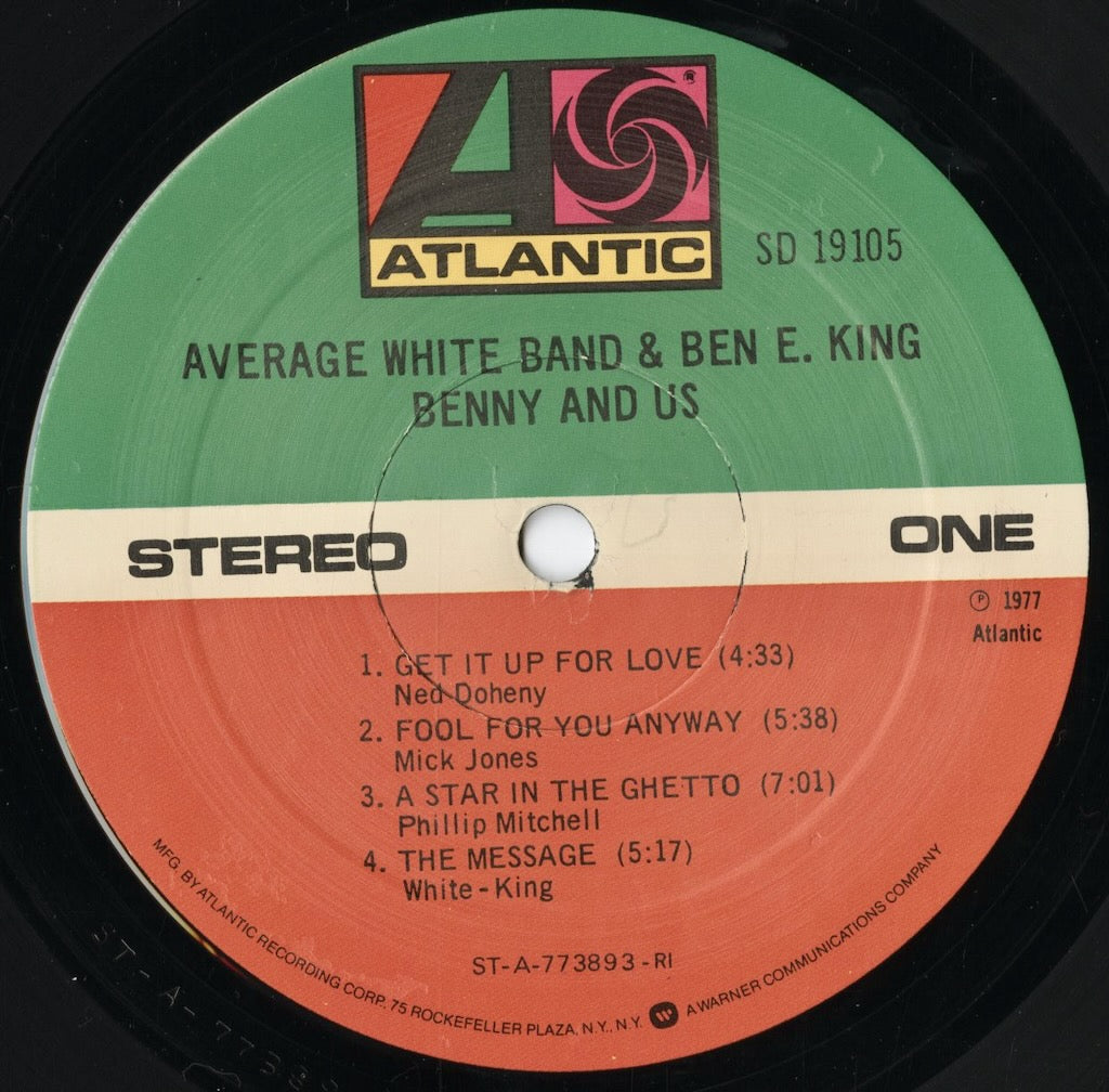 Average White Band & Ben E. King - Benny And Us (SD 19105) LP 1977 US Atlantic｜中古LP