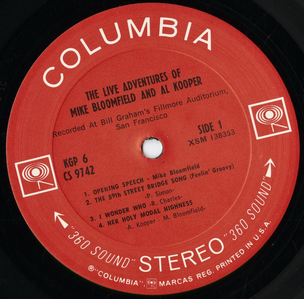 Mike Bloomfield And Al Kooper - The Live Adventures Of Mike Bloomfield And Al Kooper (CS 9765) 1969 US Columbia｜中古LP
