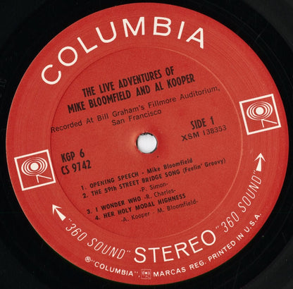 Mike Bloomfield And Al Kooper - The Live Adventures Of Mike Bloomfield And Al Kooper (CS 9765) 1969 US Columbia｜中古LP