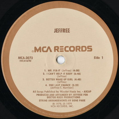 Jeffree - Jeffree (MCA 20638) 1979 US MCA｜中古LP