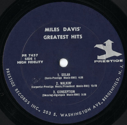 Miles Davis - Greatest Hits (PR 7457) 1967 US Prestige｜中古LP