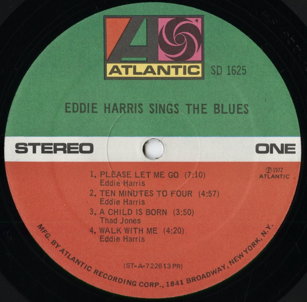 Eddie Harris - Sings The Blues (SD 1625) 1972 US Atlantic｜中古LP