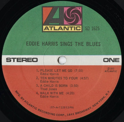 Eddie Harris - Sings The Blues (SD 1625) 1972 US Atlantic｜中古LP