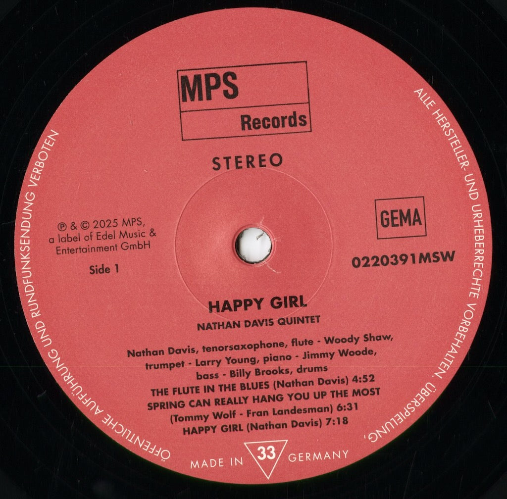 NATHAN DAVIS / HAPPY GIRL 国内盤 LP 0220391MSW Nathan Davis / Happy Girl 中古レコード 通販 | VOXMUSIC