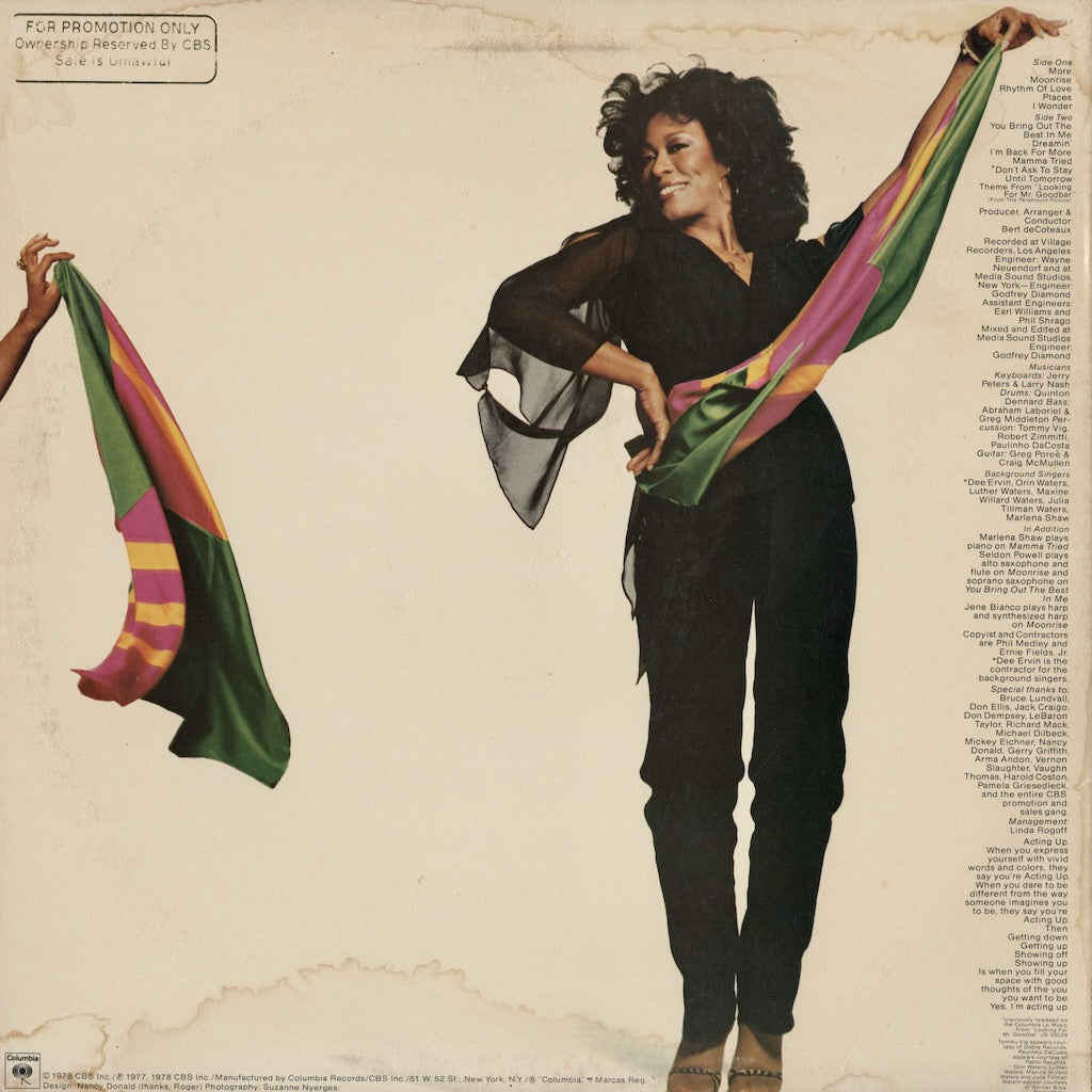 Marlena Shaw – Acting Up (JC 35073) LP 1978 US Columbia｜中古LP
