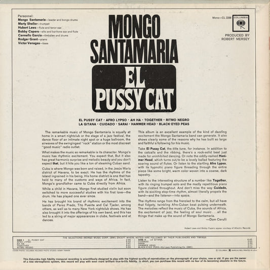 Mongo Santamaria – El Pussy Cat (CL2298) LP 1965 US Columbia | 中古LP