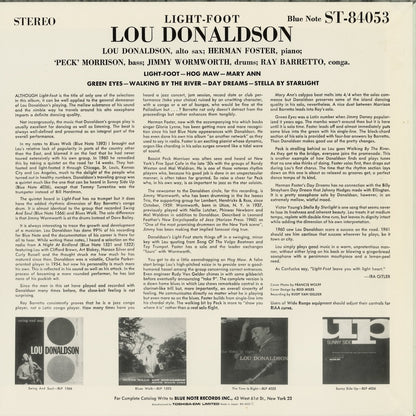 Lou Donaldson - Light-Foot (BN 4053) 1990 JPN Blue Note / 東芝EMI｜中古LP