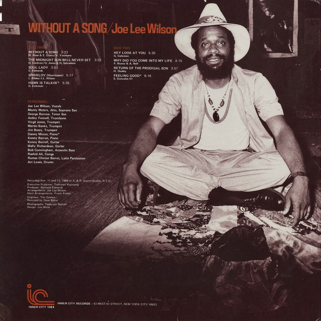 Joe Lee Wilson – Without A Song (IC 1064) LP 1978 US Inner City | 中古LP