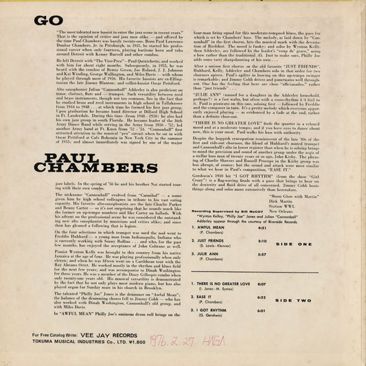 Paul Chambers - Go (JC-7) 1975 JPN Vee-Jay｜中古LP
