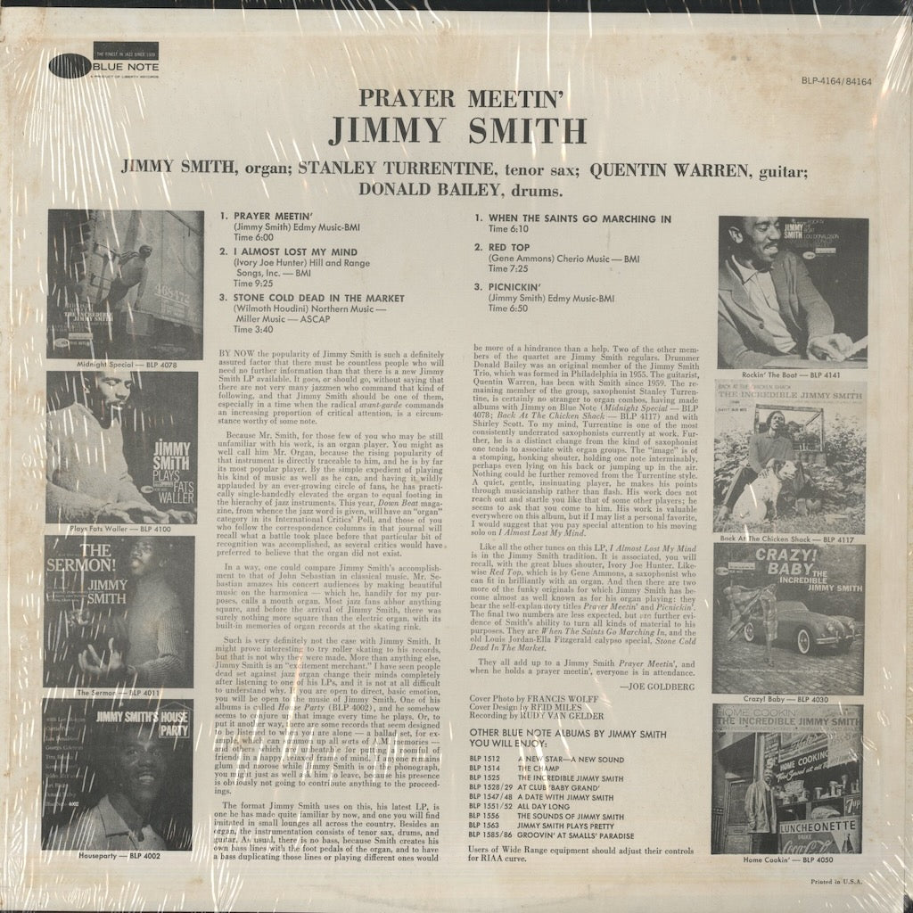 Jimmy Smith / ジミー・スミス / Prayer Meetin’ (BST 84164) – VOXMUSIC WEBSHOP