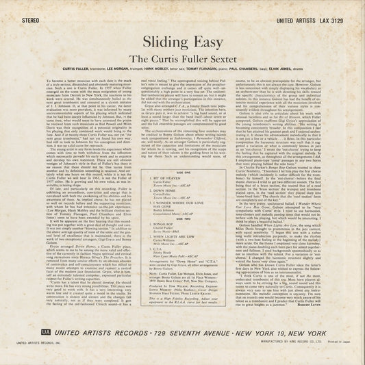 Curtis Fuller / Sliding Easy (United Artists LAX-3129｜1976 JPN)