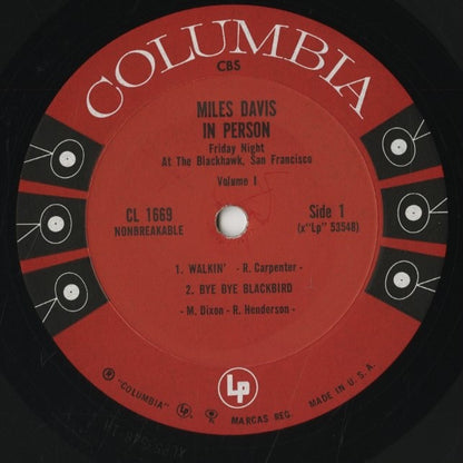 Miles Davis / マイルス・デイヴィス / In Person Friday Night At The Blackhawk San Francisco Vol.1 (CL 1669)