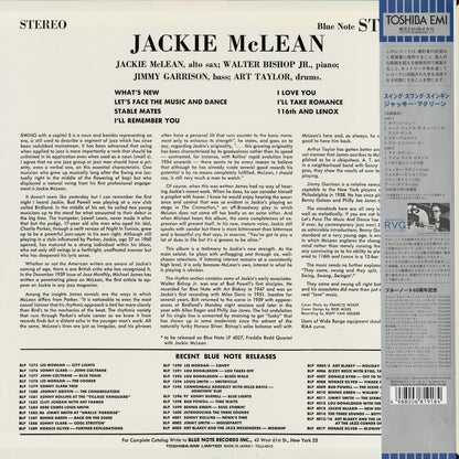 Jackie McLean / Swing Swang Swingin' (TOJJ-6512) LP 2004 JPN Blue Note｜中古LP
