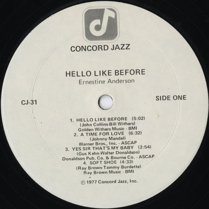 Ernestine Anderson / アーネスティン・アンダーソン / Hello Like Before (CJ-31)