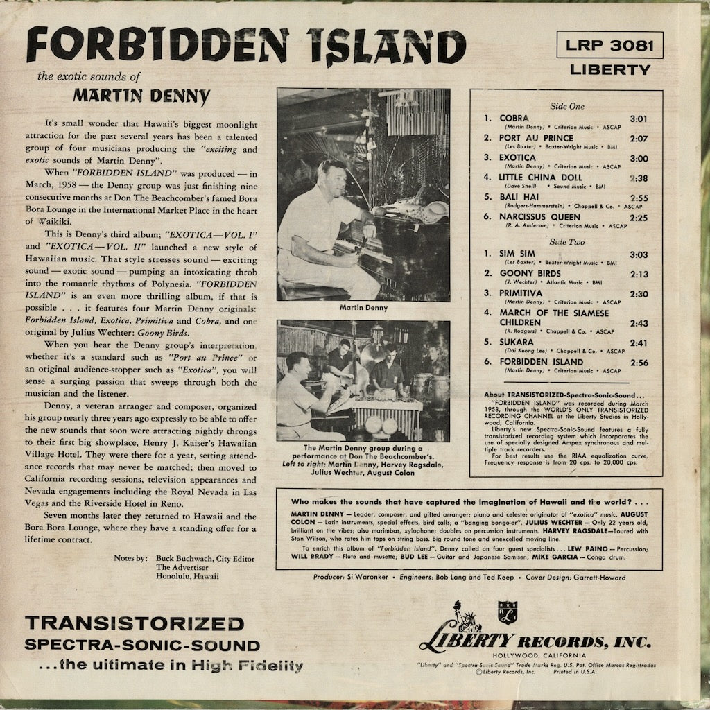 Martin Denny – Forbidden Island (LRP 3081) LP 1958 US Liberty | 中古LP