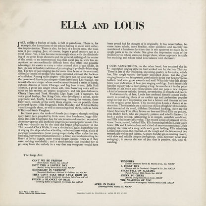 Ella Fitzgerald, Louis Armstrong - Ella and Louis (18MJ 9024) 1981 JPN Verve｜中古LP
