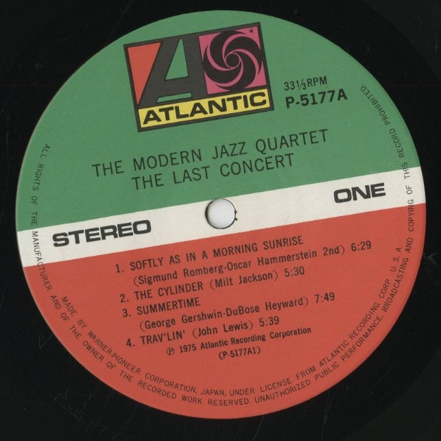 The Modern Jazz Quartet / モダン・ジャズ・カルテット / The Last Concert -2LP (P-517 –  VOXMUSIC WEBSHOP