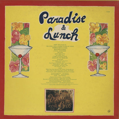 Ry Cooder / ライ・クーダー / Paradise and Lunch (P-8500R)