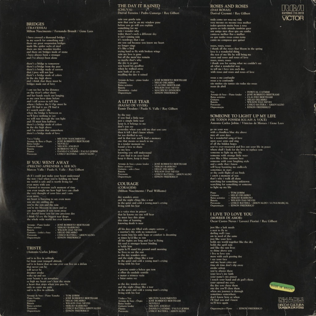 Sarah Vaughan – O Som Brasileiro De Sarah Vaughan (110.0018) LP 1978 BRA RCA | 中古LP