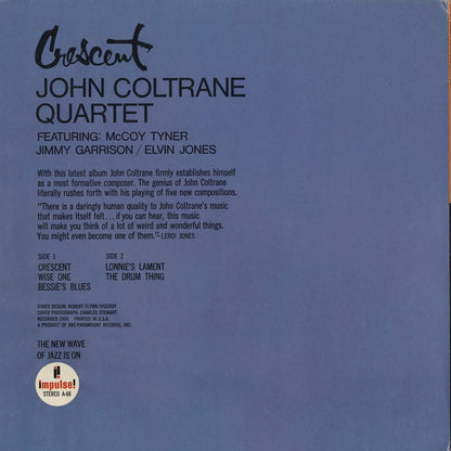 John Coltrane - Crescent (AS-66) 1973 US Impulse｜中古LP
