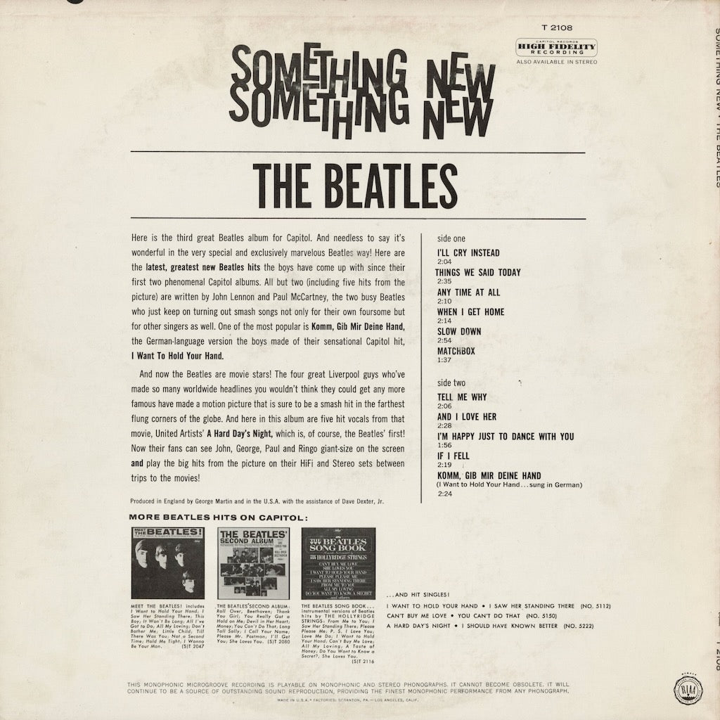 The Beatles – Something New (T-2108) LP 1964 US Capitol | 中古LP