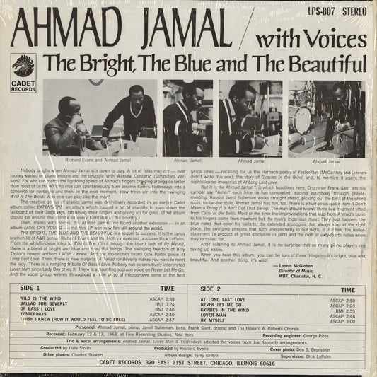 Ahmad Jamal - The Bright, The Blue And The Beautiful (LPS-807) 1968 US Cadet｜中古LP