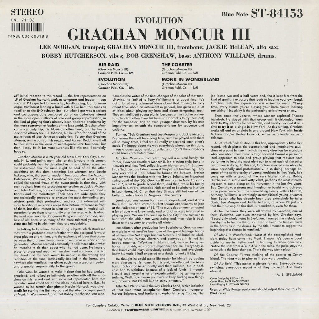 Grachan Moncur III / グレイシャン・モンカー3世 / Evolution (BNJ